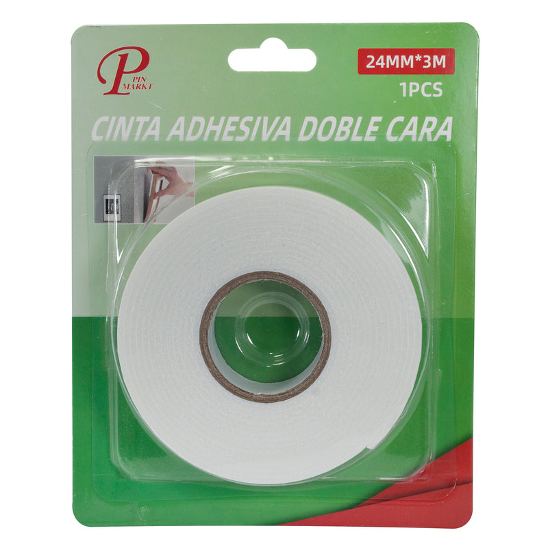 CINTA PINMARKT DOBLE CARA 24 MM 3MTS