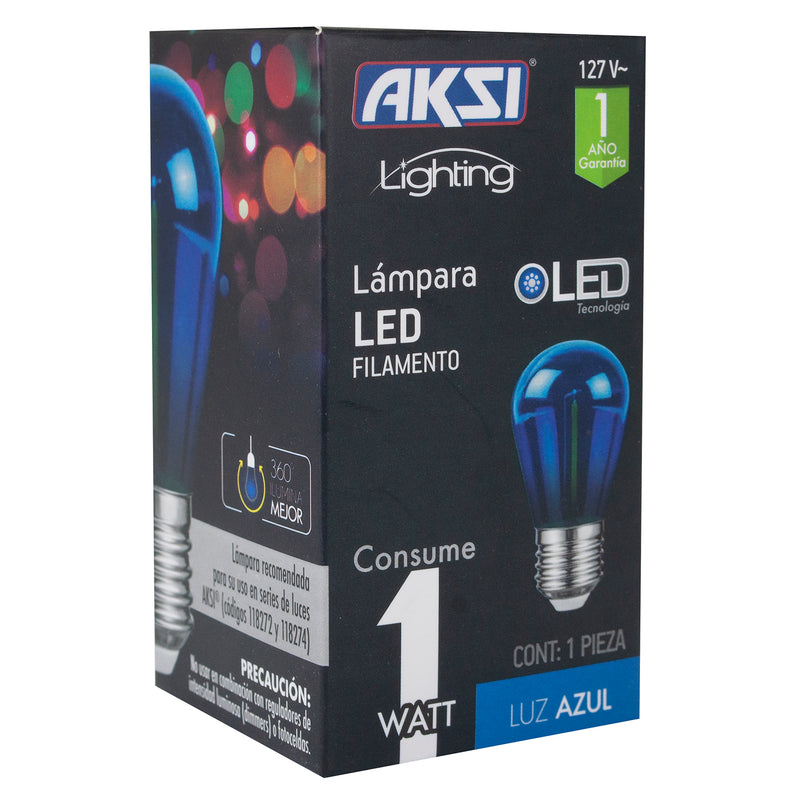 FOCO AKSI LED 1W S14 AZUL