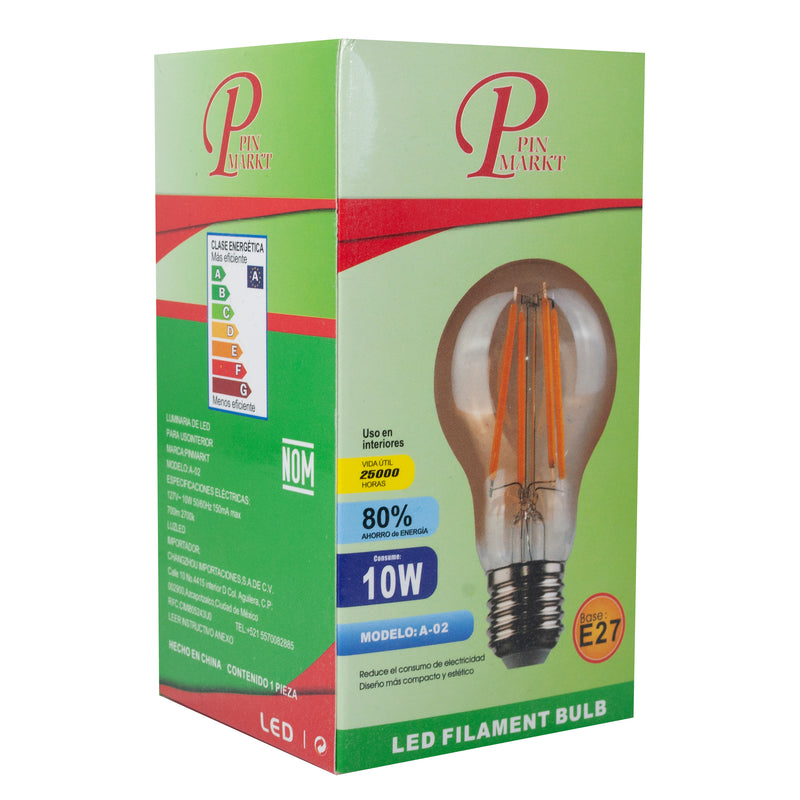 FOCO PINMARKT LED 4W VINTAGE A60 EDISON AMBAR