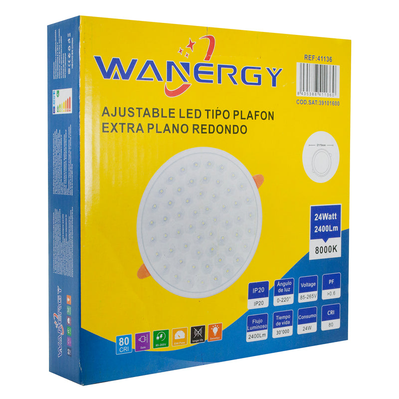 EMPOTRADO WANERGY LED 24W AJUSTABLE TIPO COLMENA