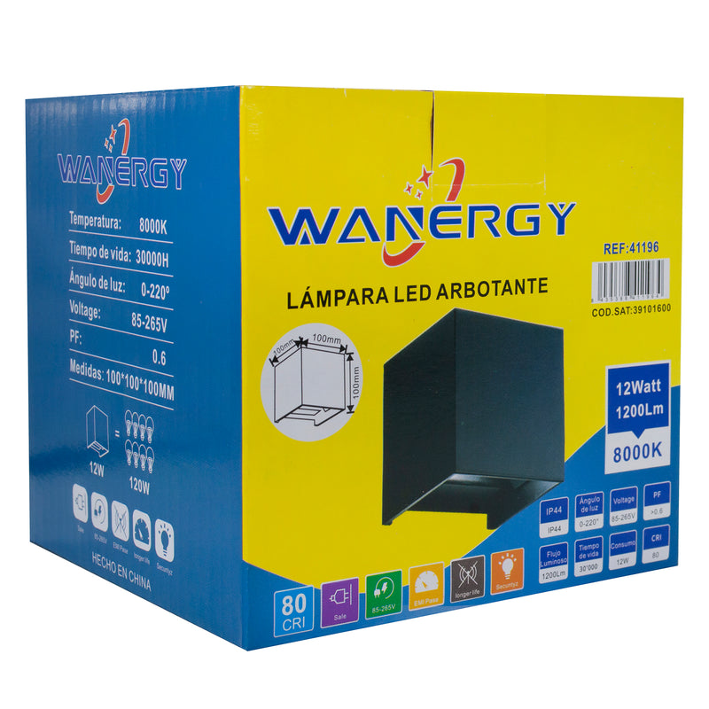 ARBOTANTE WANERGY 12W NEGRO LUZ FRIA