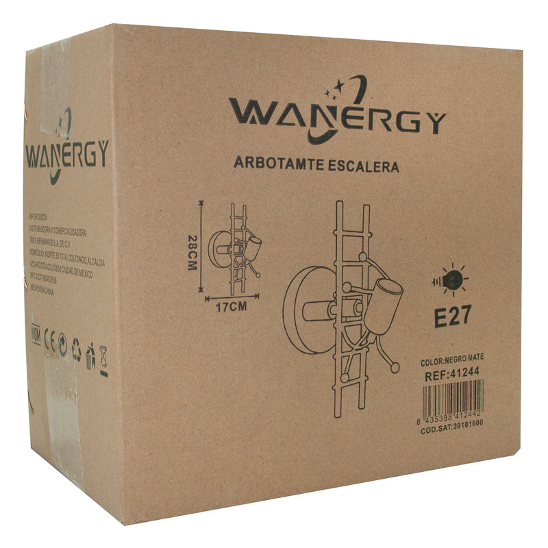 ARBOTANTE WANERGY ESCALERA  NEGRO MATE