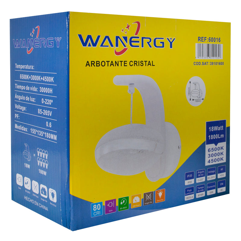 ARBOTANTE WANERGY CRISTAL BLANCO 3 TEMPERATURAS