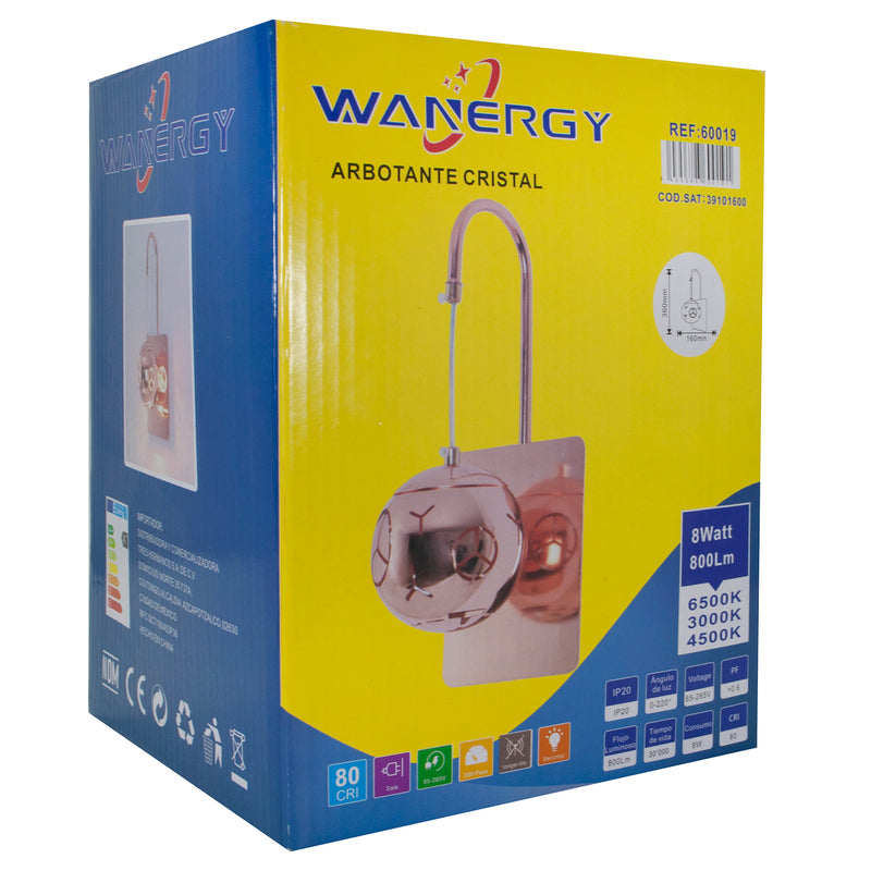 ARBOTANTE WANERGY CRISTAL ROSA 3 TEMPERATURAS