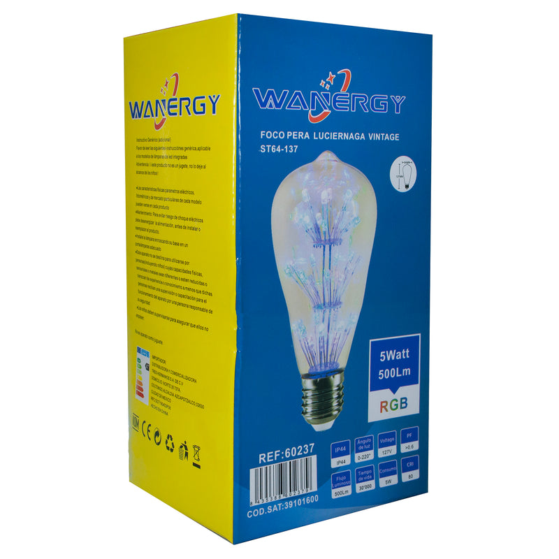 FOCO WANERGY VINTAGE LED LUCIERNAGA MTX-ST64 3W RGB