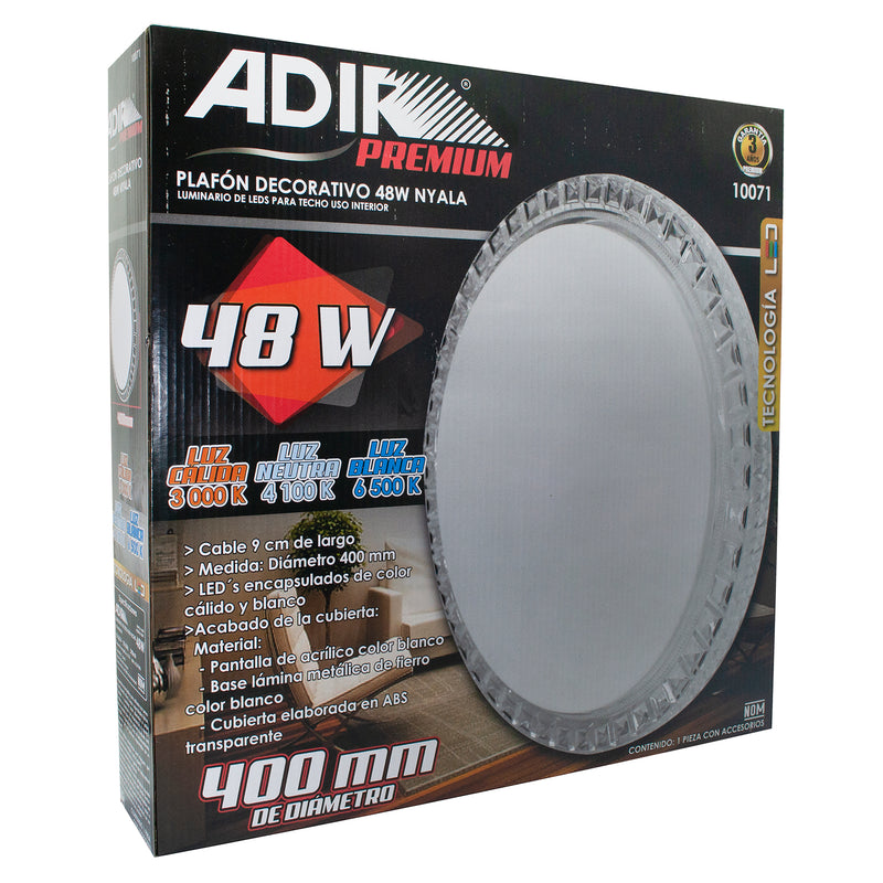 PLAFON ADIR LED 48W 3 TEMPERATURAS