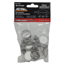 ABRAZADERA ADIR ACERO INOXIDABLE 16-23MM BOLSA 10 PZ
