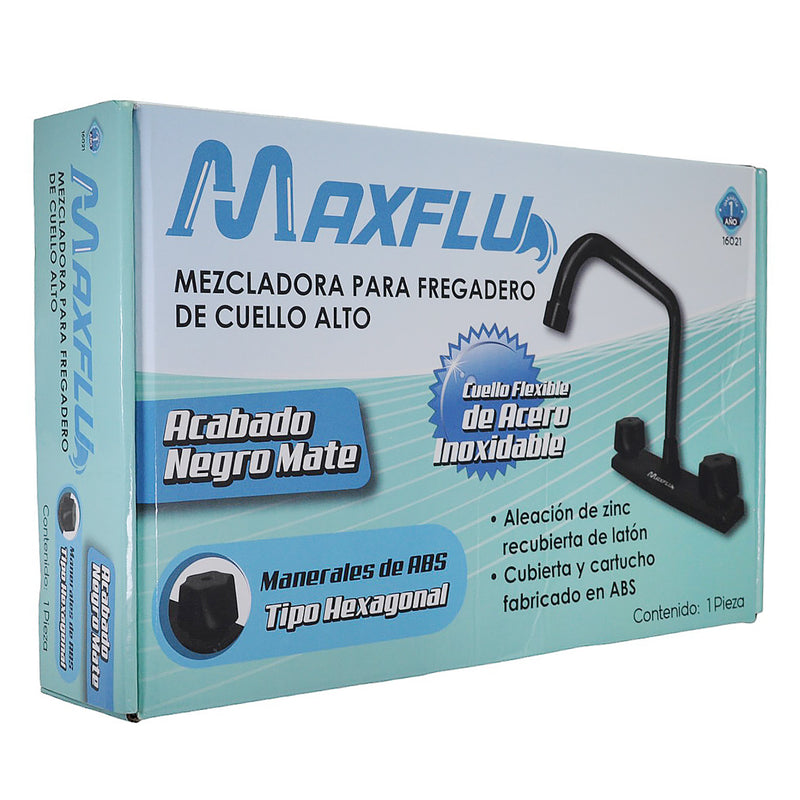 MEZCLADORA ADIR PARA FREGADERO NEGRO MATE