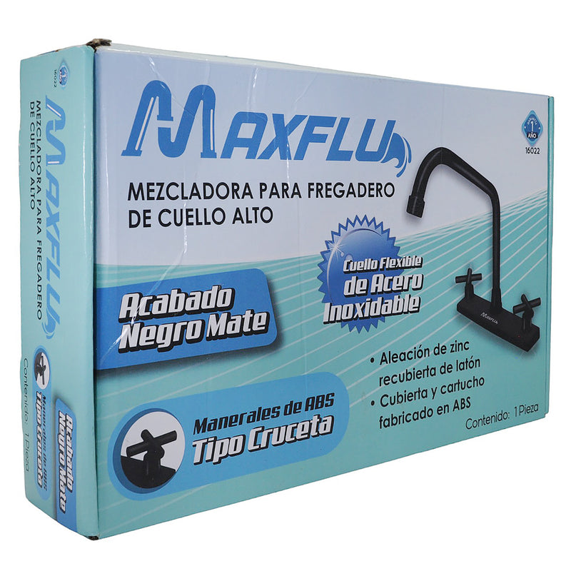 MEZCLADORA ADIR PARA LAVABO NEGRO MATE