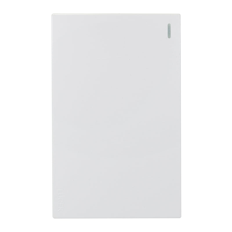 PLACA LUCEK FLAT 1 APAGADOR SENCILLO BLANCA