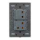 Placa Lucek Flat 1 apagador sencillo y 1 apagador escalera blanca - La nueva eléctrica