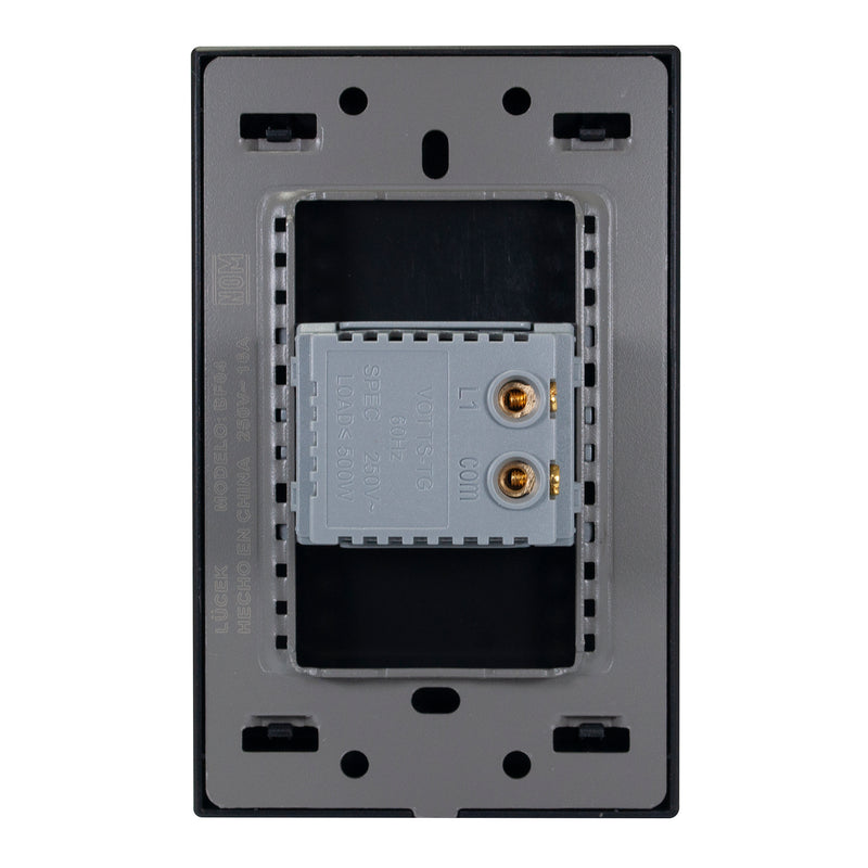 PLACA LUCEK FLAT DIMMER NEGRA