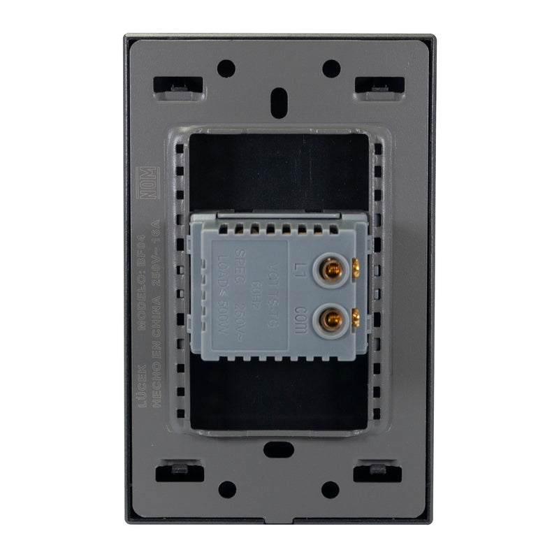 PLACA LUCEK FLAT DIMMER PLATA