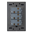 Placa Lucek Flat 3 apagadores escalera plata - La nueva eléctrica