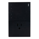 Placa Lucek Flat 2 apagadores escalera 1 contacto negra - La nueva eléctrica