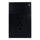Placa Lucek Flat 1 apagador escalera 2 contactos negra - La nueva eléctrica