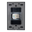 Placa Lucek Flat toma telefónica negra - La nueva eléctrica