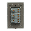 Placa Lucek 3 contactos cristal espejo plata - La nueva eléctrica