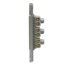 Placa Lucek 3 contactos cristal espejo plata - La nueva eléctrica
