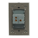 Placa Lucek botón timbre cristal espejo plata - La nueva eléctrica