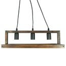 Candil Eco vintage riel 3 luces madera American - La nueva eléctrica