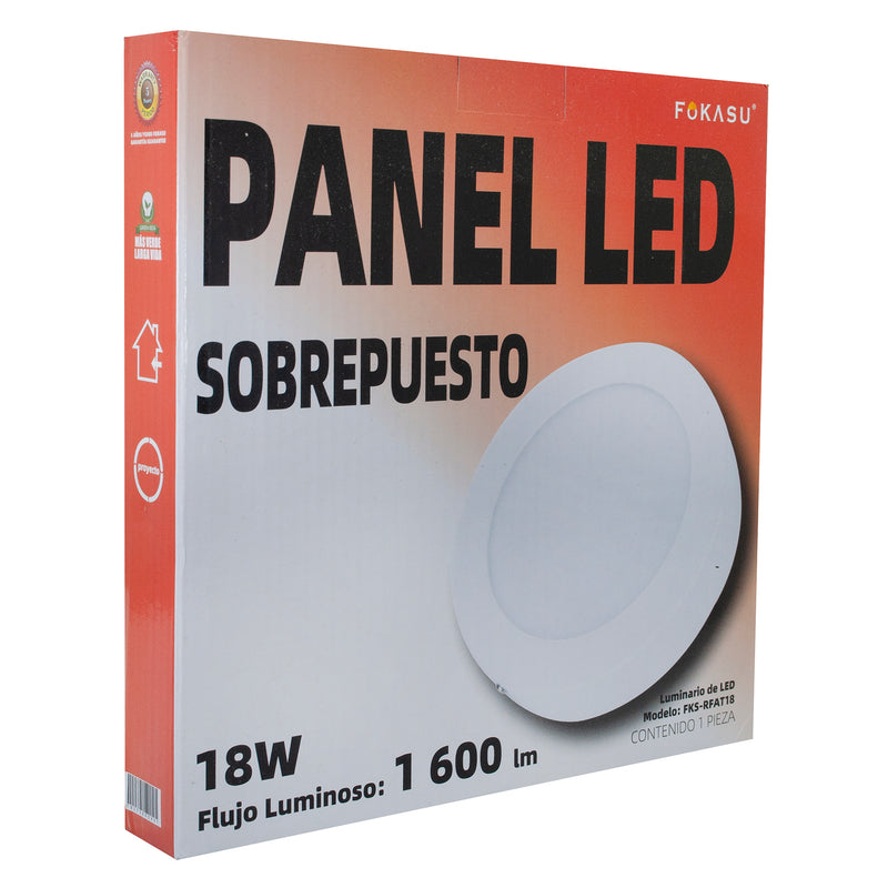 LUMINARIO FOKASU SOBREPONER REDONDO LED 18W FAT CALIDO