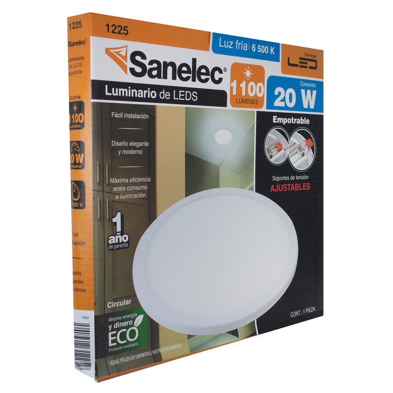 LUMINARIO SANELEC AJUSTABLE CIRCULAR 20W