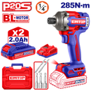 Pistola de impacto Emtop 285Nm inalámbrica kit 2 baterías y cargador - La nueva eléctrica