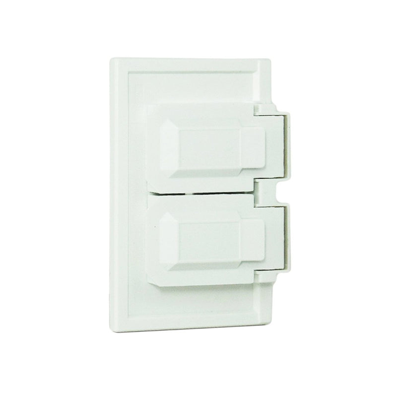 Placa Leviton para intemperie blanca duplex