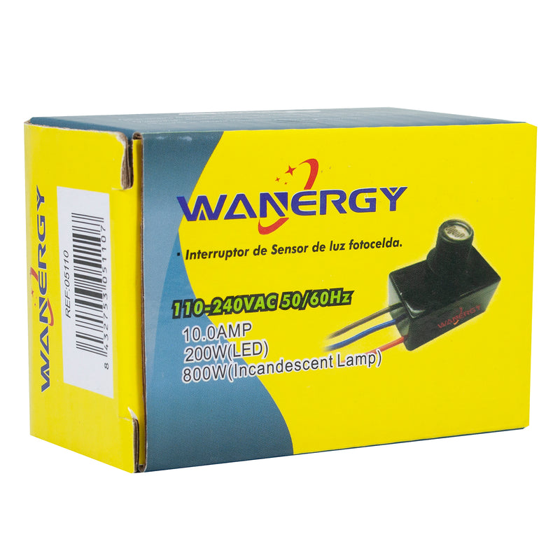 FOTOCELDA WANERGY DE OJILLO 200W LED 800W INCANDECENTE