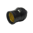 Soquet iusa sencillo c/rosca negro - La nueva eléctrica
