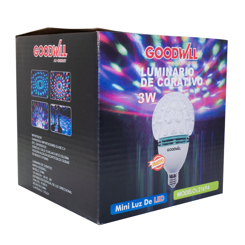 Foco Good Will led rgb fiesta de bola