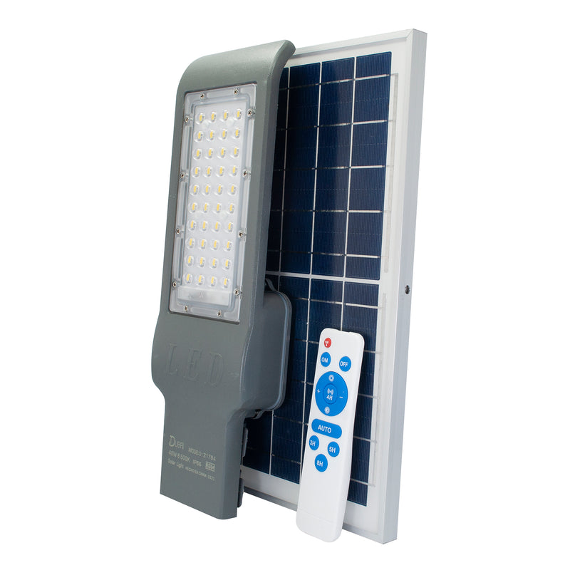 Lámpara suburbana Good Will led 40w solar con brazo