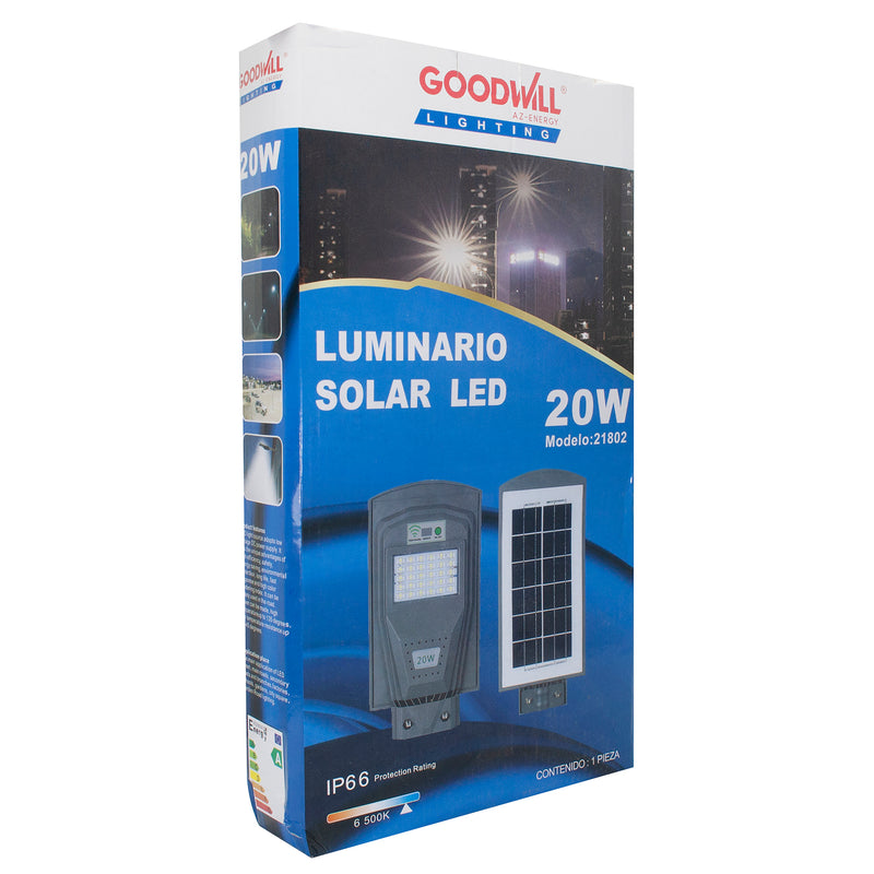 Lámpara suburbana Good Will led 20w solar