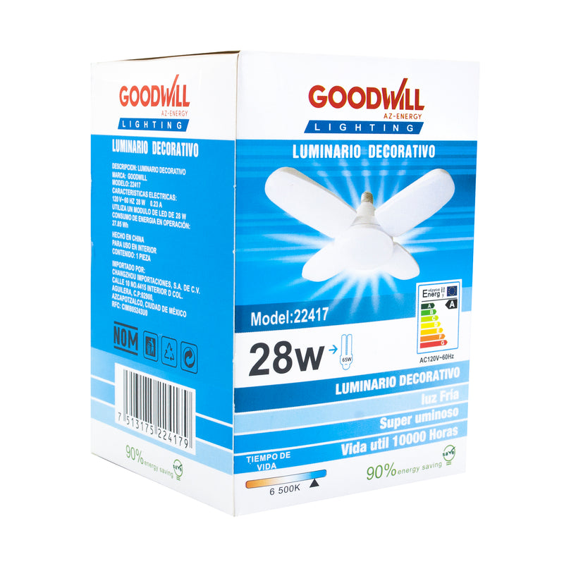 Foco Good Will led 28w tipo ventilador 4 aspas mini