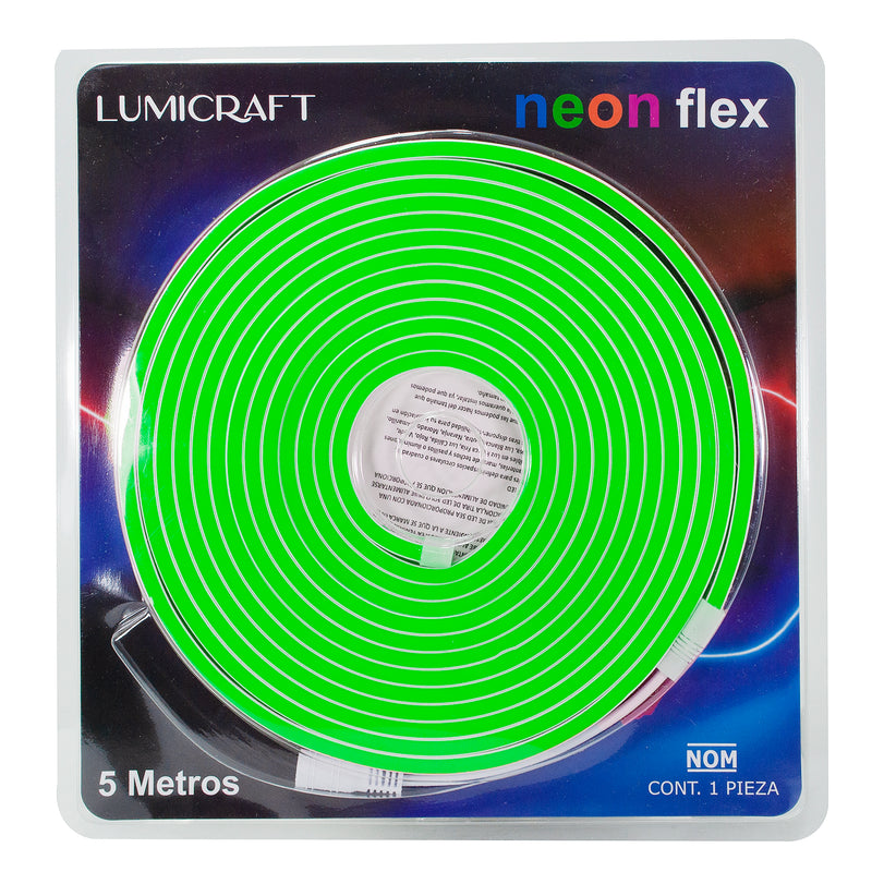 MANGUERA LUMICRAFT LED NEÓN 6W 5 MTS VERDE