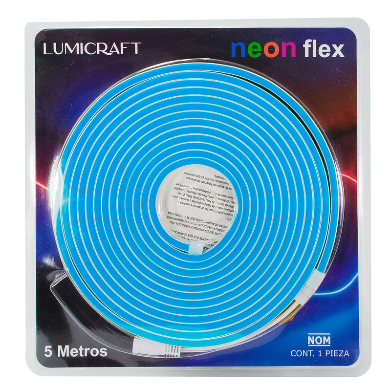 MANGUERA LUMICRAFT LED NEÓN 6W 5 MTS AZUL CIELO