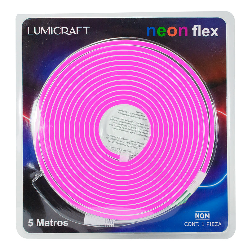 MANGUERA LUMICRAFT LED NEÓN 6W 5 MTS ROSA