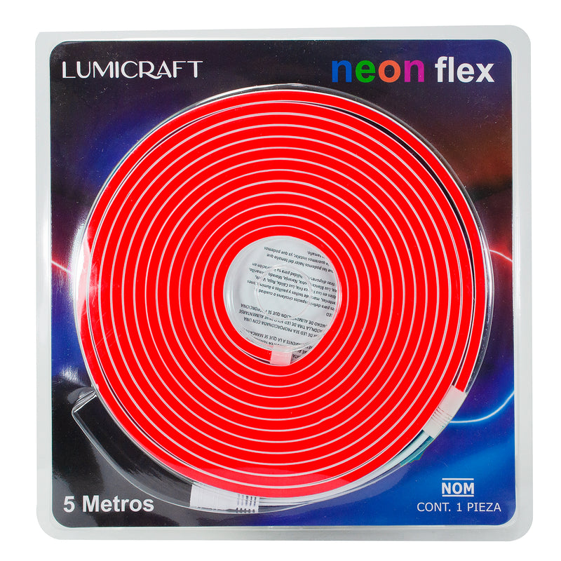 MANGUERA LUMICRAFT LED NEÓN 6W 5 MTS ROJA