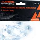 Abrazadera Latintul sinfín inoxidable 10 pzas 2 1/4 - La nueva eléctrica