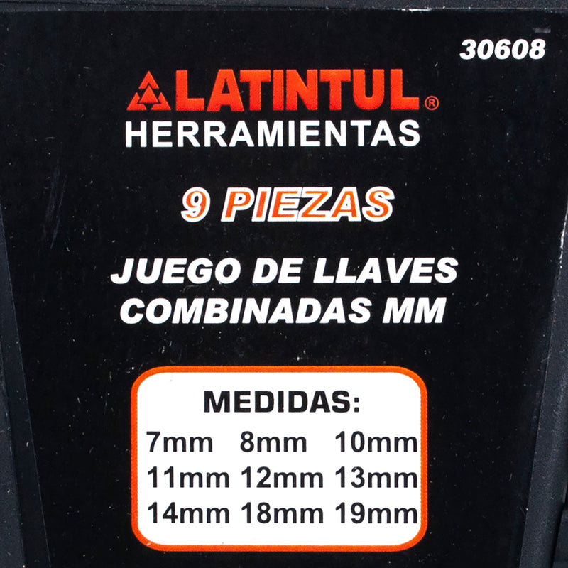 Llaves latintul combinadas 9 piezas mm