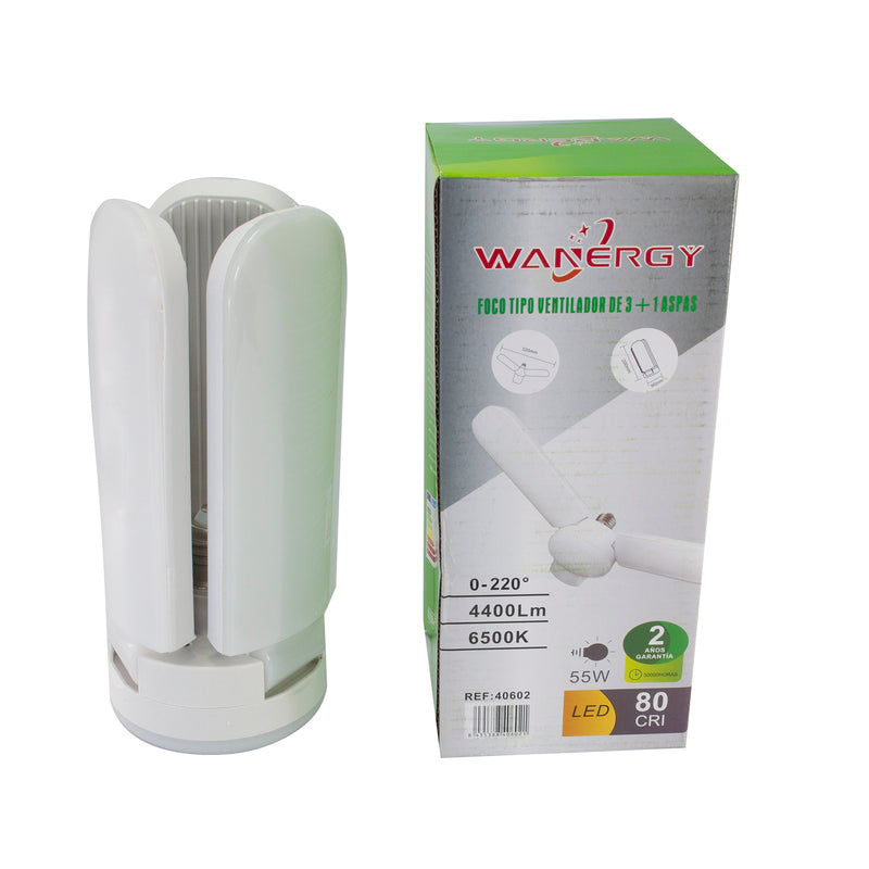 Foco Wanergy led 55w tipo ventilador 3 aspas