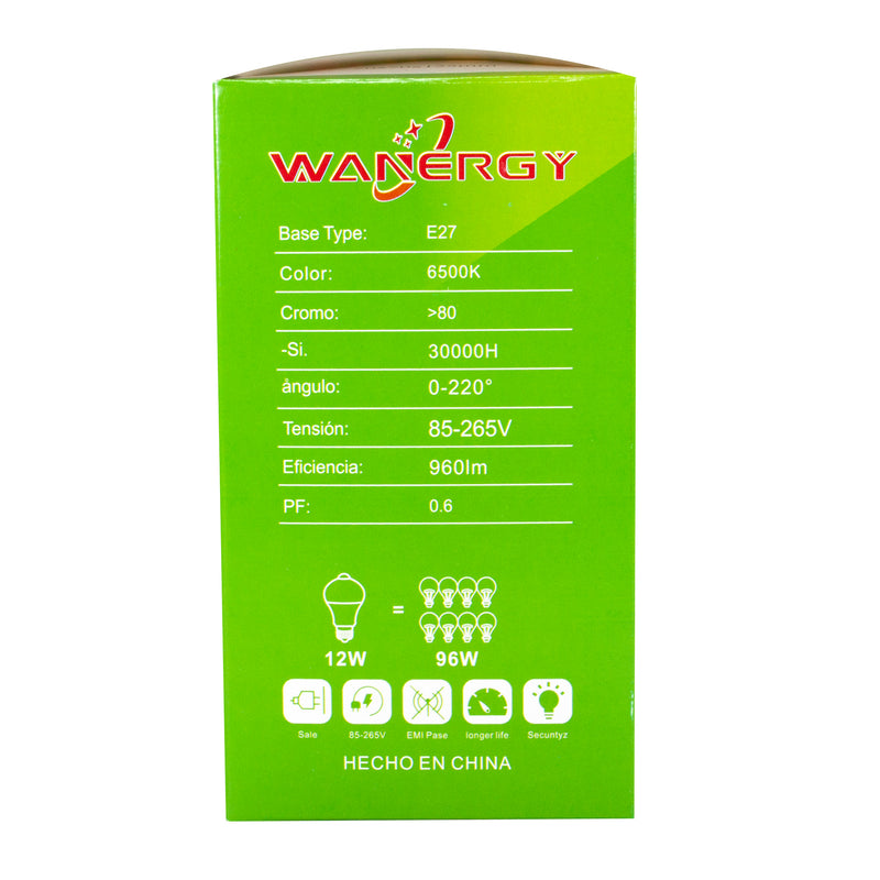 Foco Wanergy led 12w sensor de movimiento