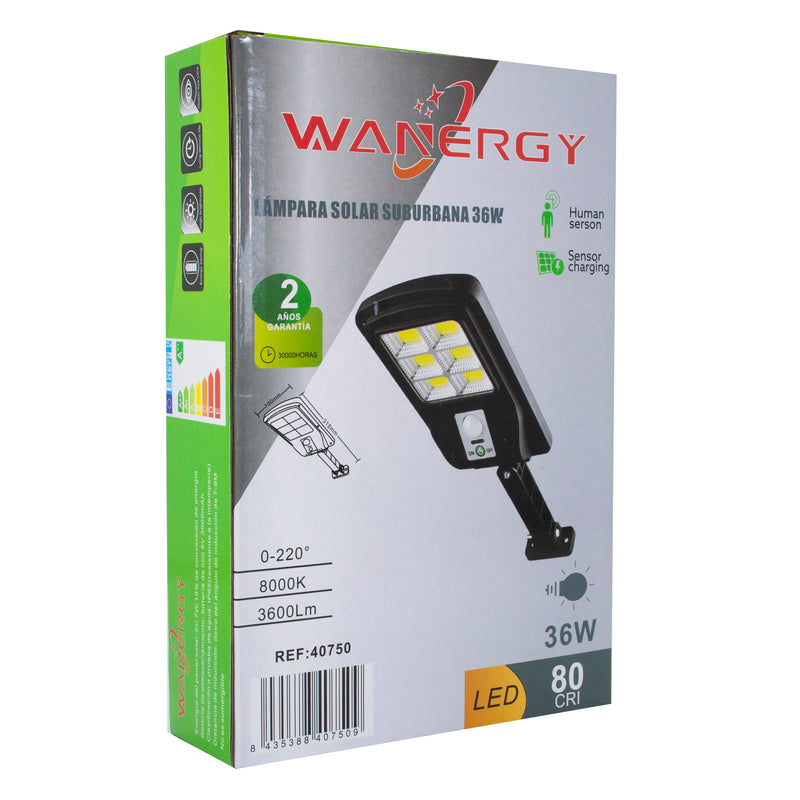 Lámpara Wanergy suburbana 36w