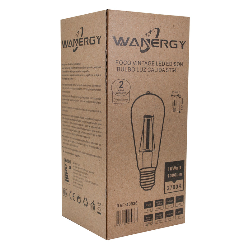 FOCO WANERGY LED 10W ST64 VINTAGE