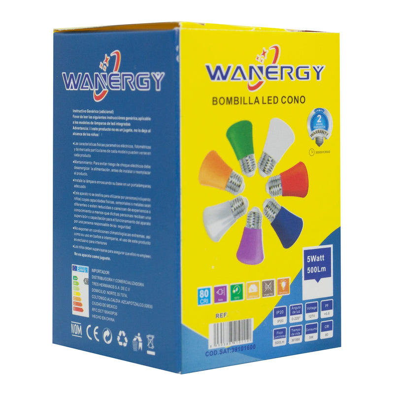 FOCO WANERGY LED 5W AZUL