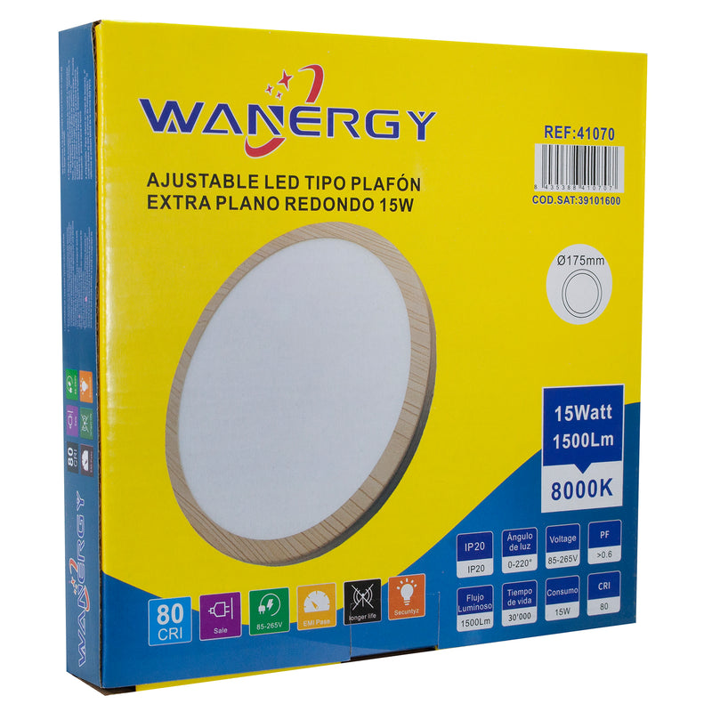 EMPOTRADO WANERGY LED 15W AJUSTABLE MADERA