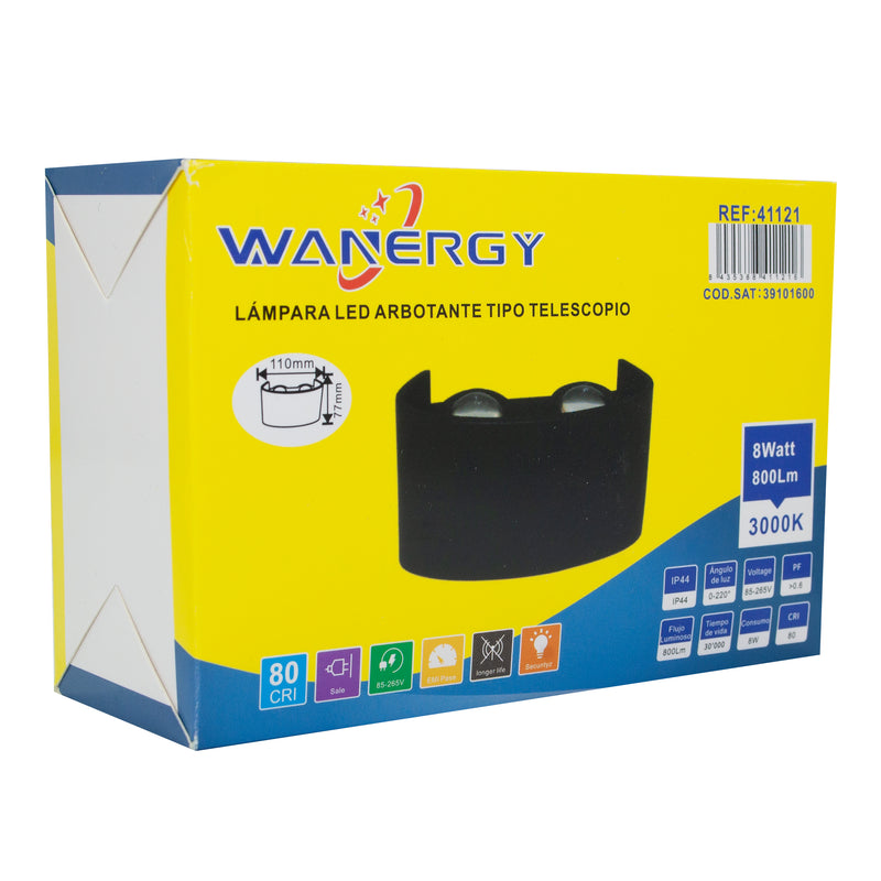 ARBOTANTE WANERGY LED 8W 2 LUZ