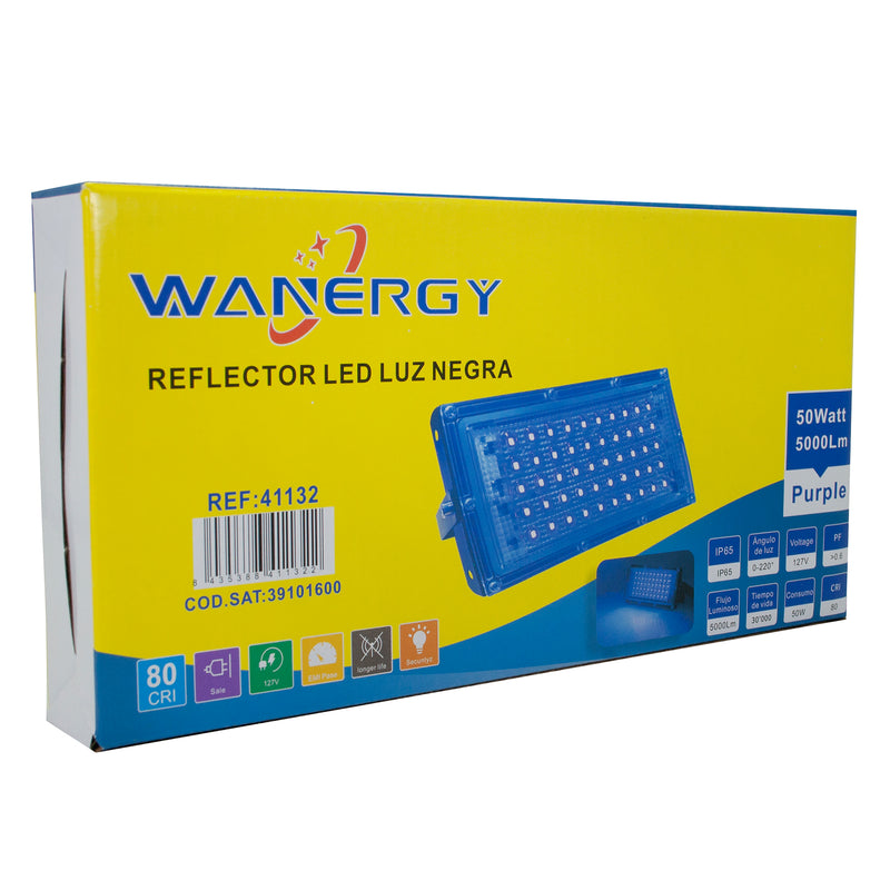 REFLECTOR WANERGY LED LUZ NEGRA 50W