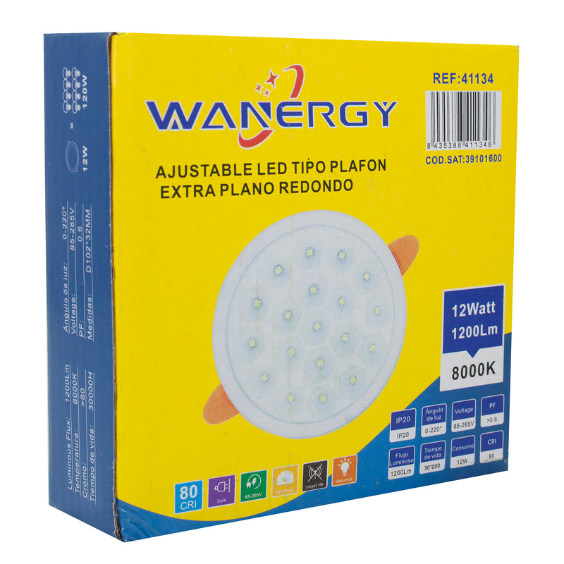 EMPOTRADO WANERGY LED 12W AJUSTABLE TIPO COLMENA